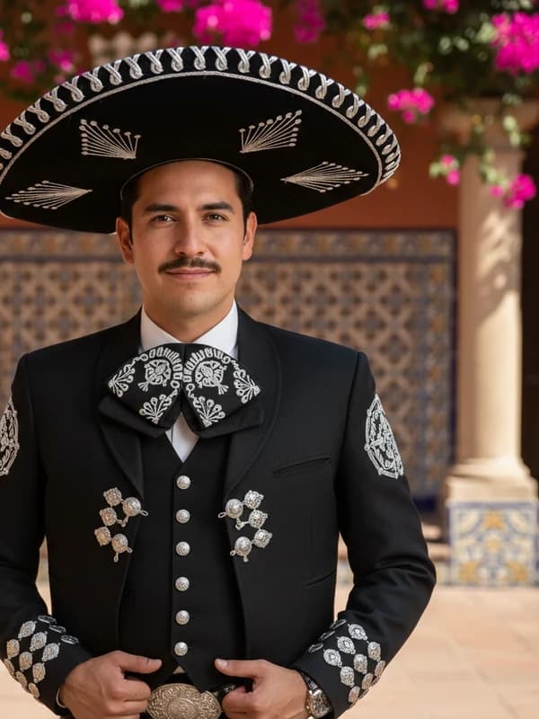 Mexican Charro AI headshot example