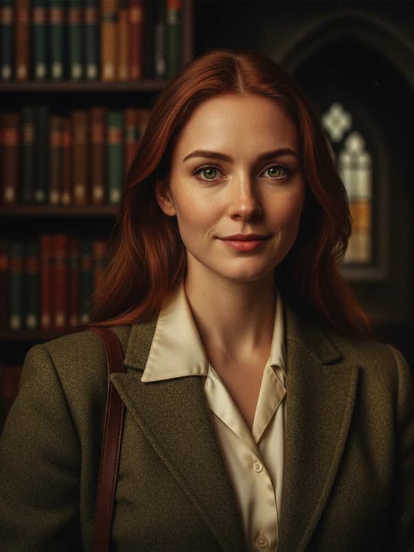 Dark Academia AI headshot example