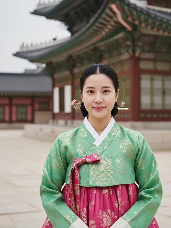 Korean Hanbok AI headshot example