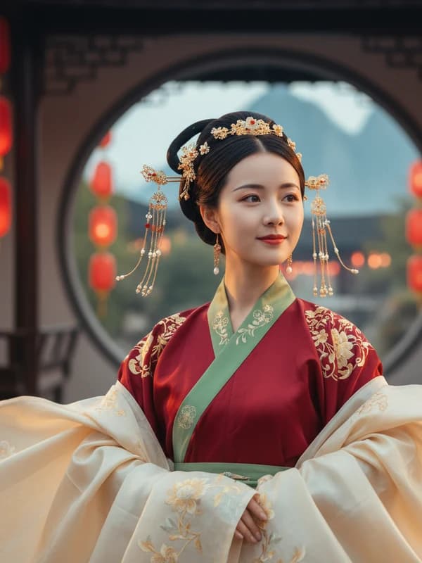 Chinese Hanfu AI headshot example