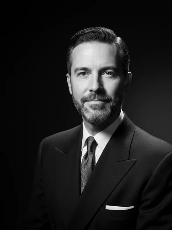Vintage Hollywood AI headshot example