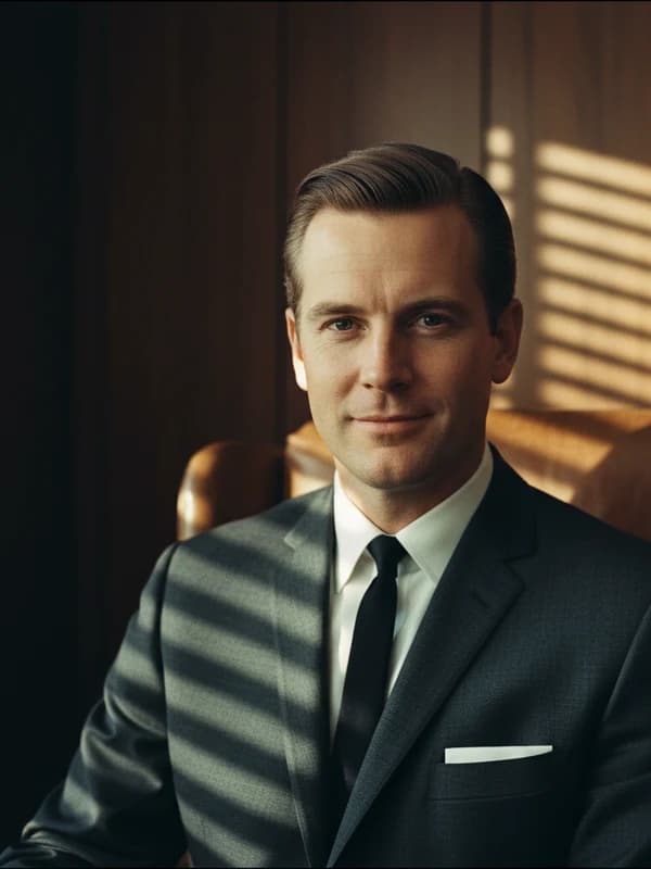 Mad Men 60s AI headshot example