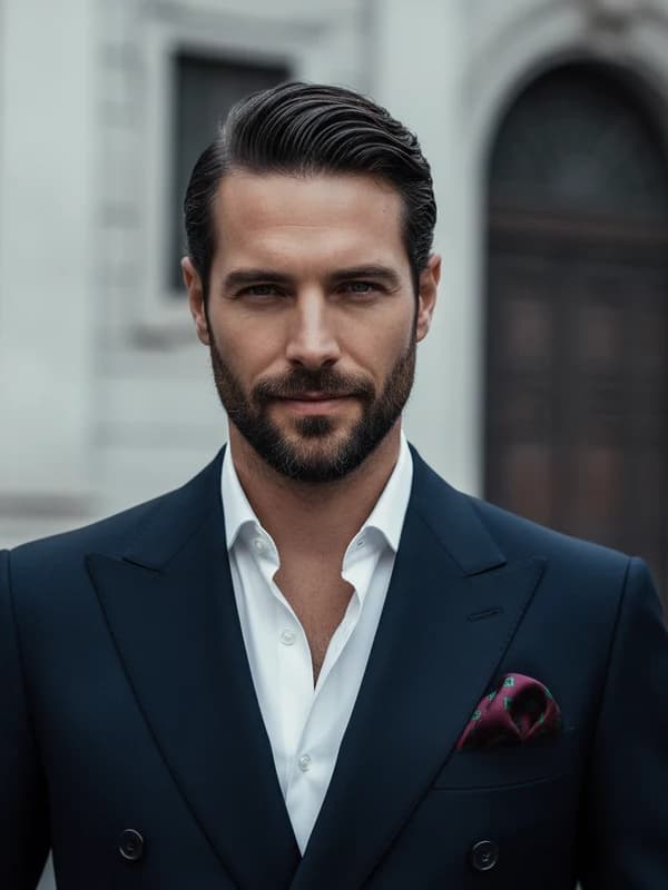 Milanese Sprezzatura AI headshot example