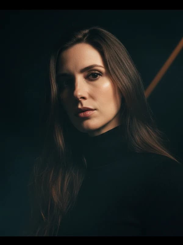 Cinematic Noir AI headshot example