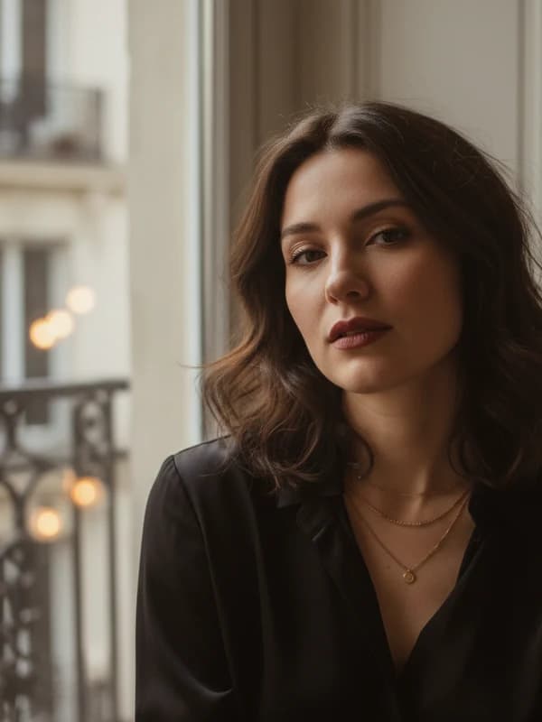 Parisian Chic AI headshot example