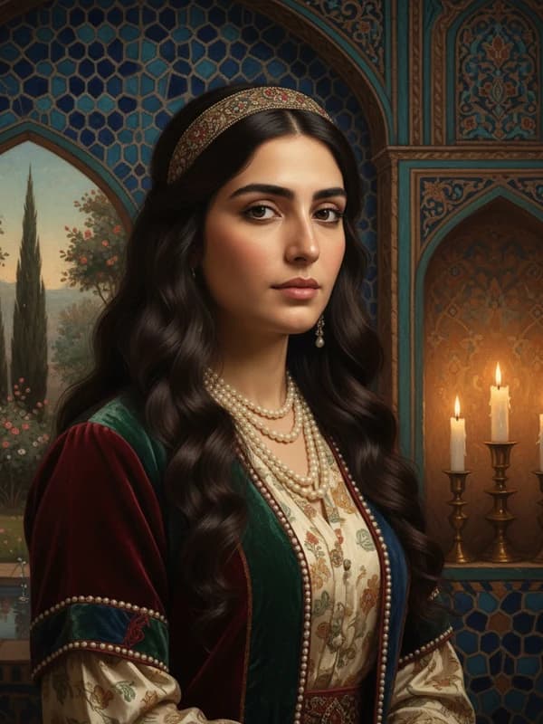 Persian Qajar AI headshot example