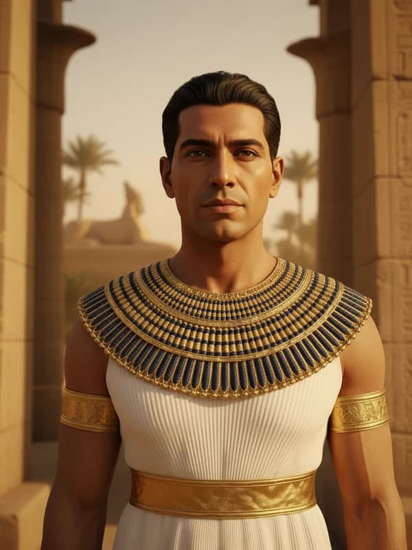 Egyptian Pharaonic AI headshot example