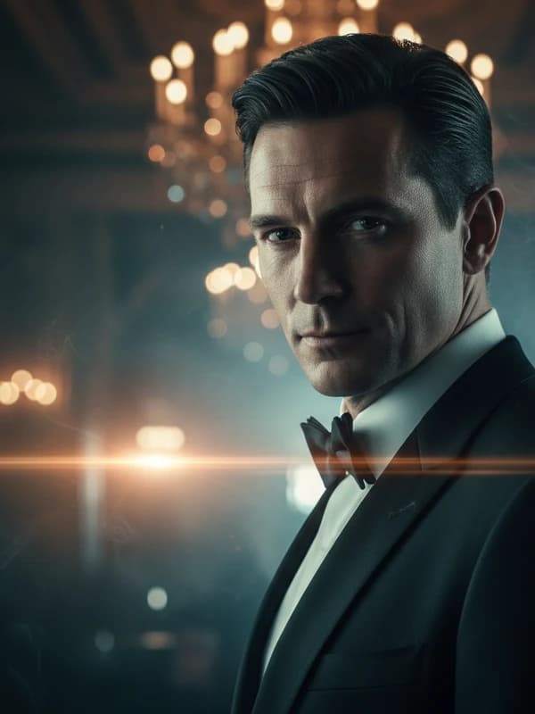 Cinematic Spy AI headshot example