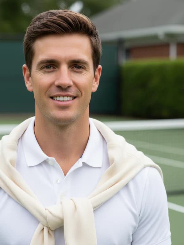 Country Club Tennis AI headshot example