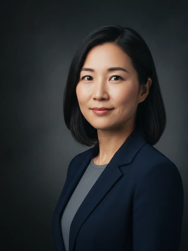 Charcoal Studio AI headshot example — Soft modern charcoal