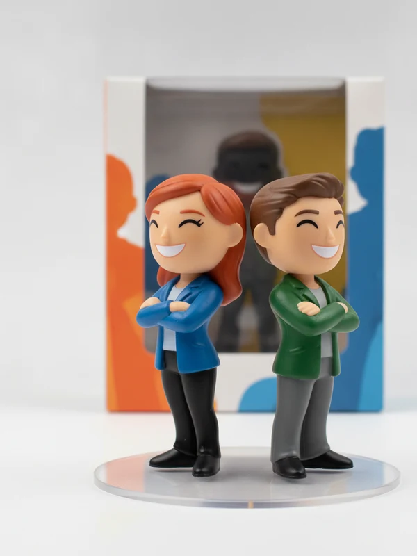 Couple Figurines AI headshot example — You two as collectibles