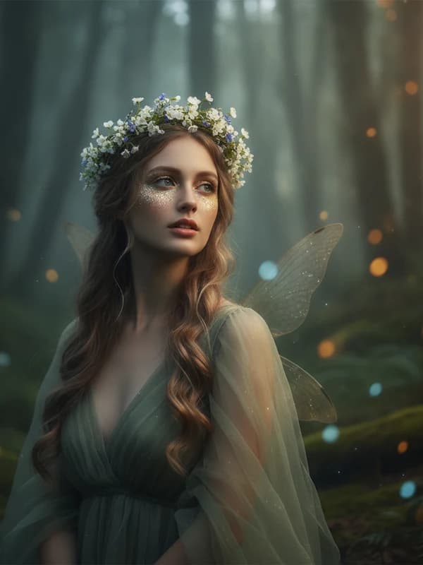 Fairycore AI headshot example — Enchanted-forest fae