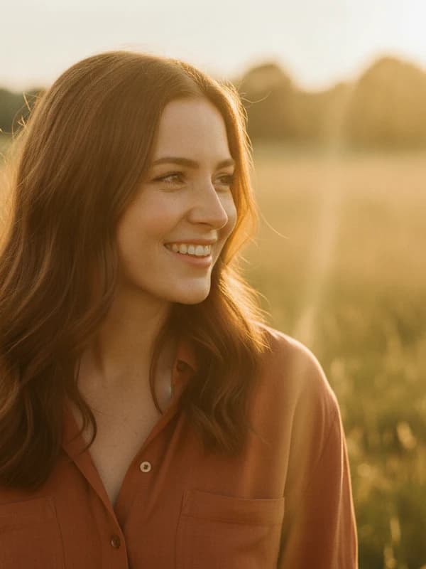 Golden Hour AI headshot example — Warm sunset glow