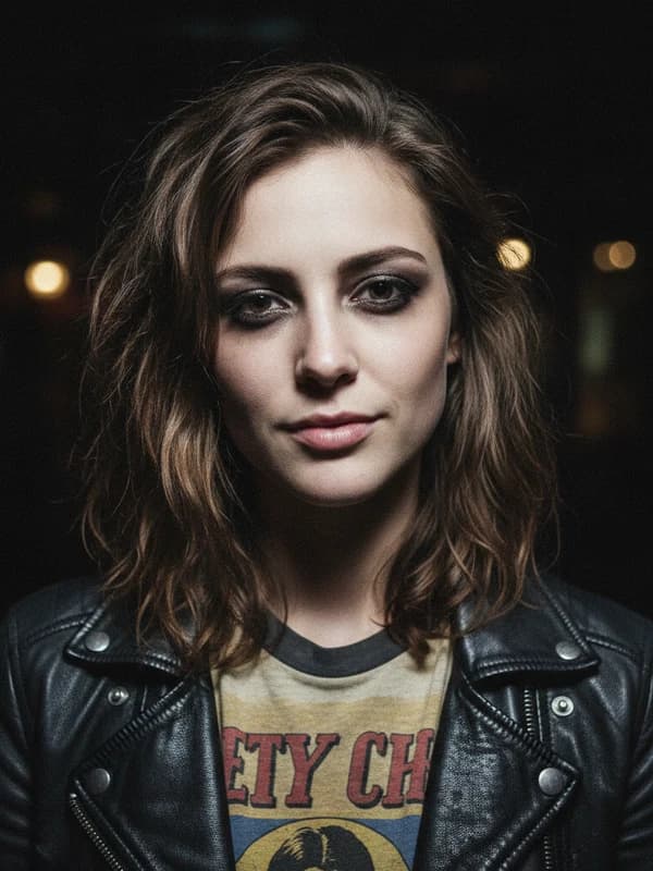 Indie Sleaze AI headshot example — 2010s flash-grunge