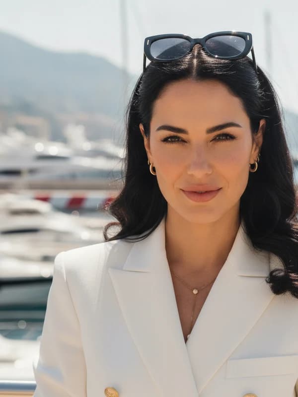 Monaco Grand Prix AI headshot example — Harbor-side race glamour
