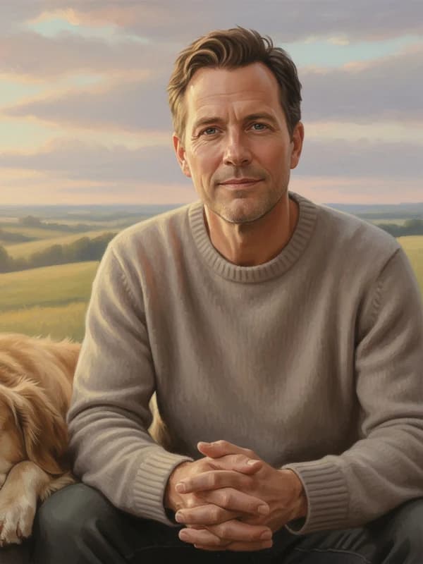 Pet Memorial AI headshot example — Tender remembrance