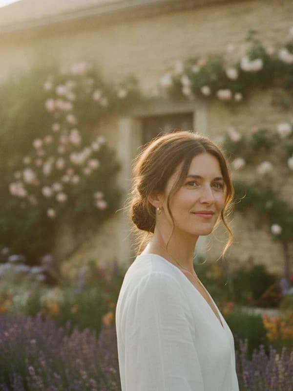 Provençal Estate AI headshot example — French-country golden haze