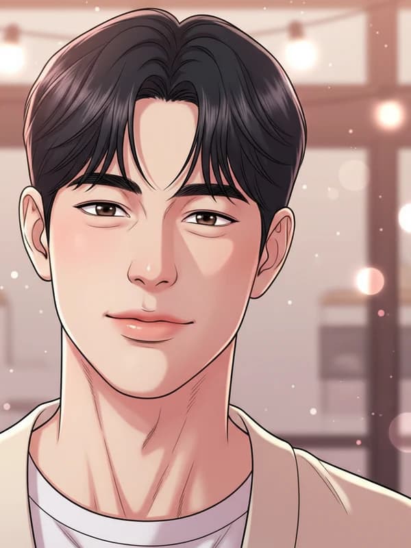 Webtoon AI headshot example — K-drama manhwa portrait