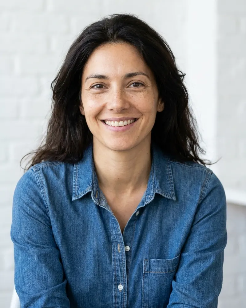 Photo d'équipe façon start-up, chemise en jean