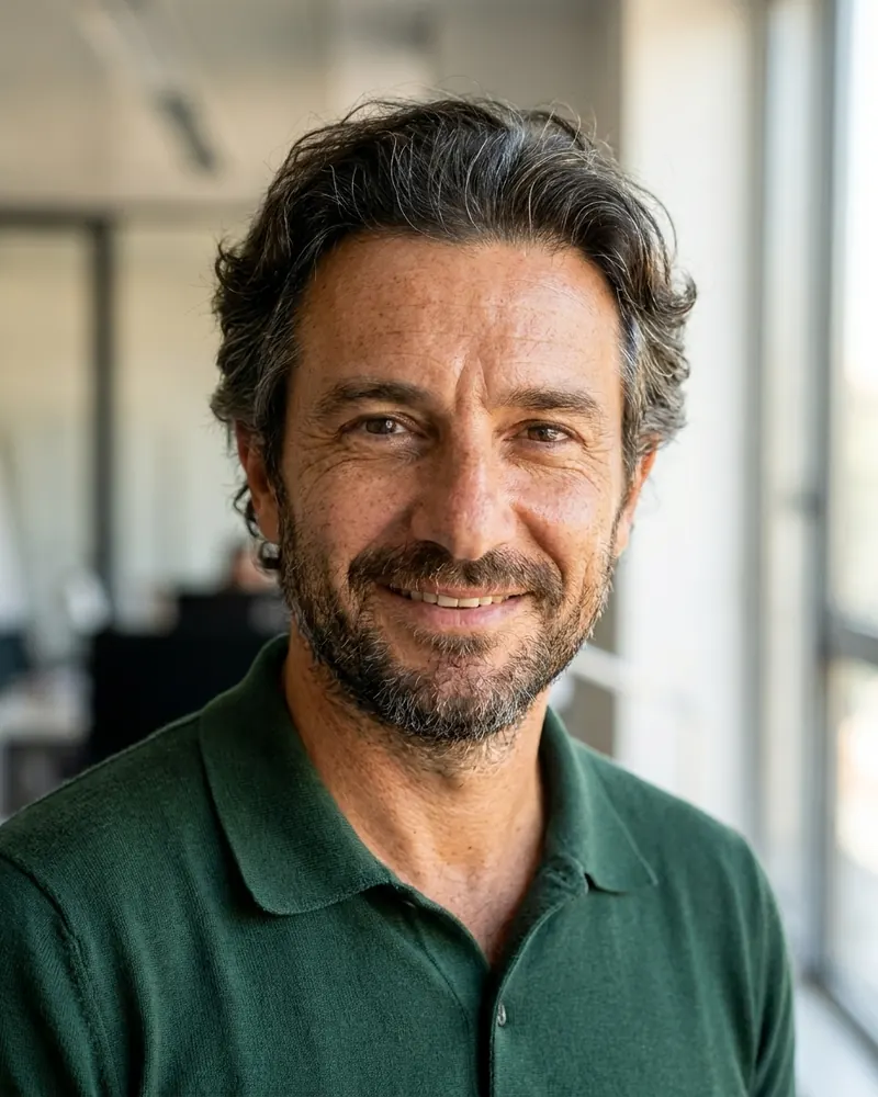 Ritratto LinkedIn con polo verde