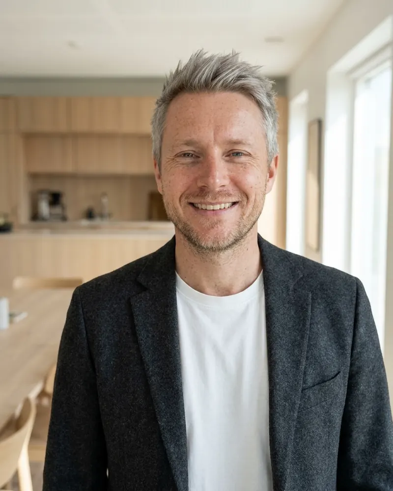 LinkedIn-bild i ljust kontor