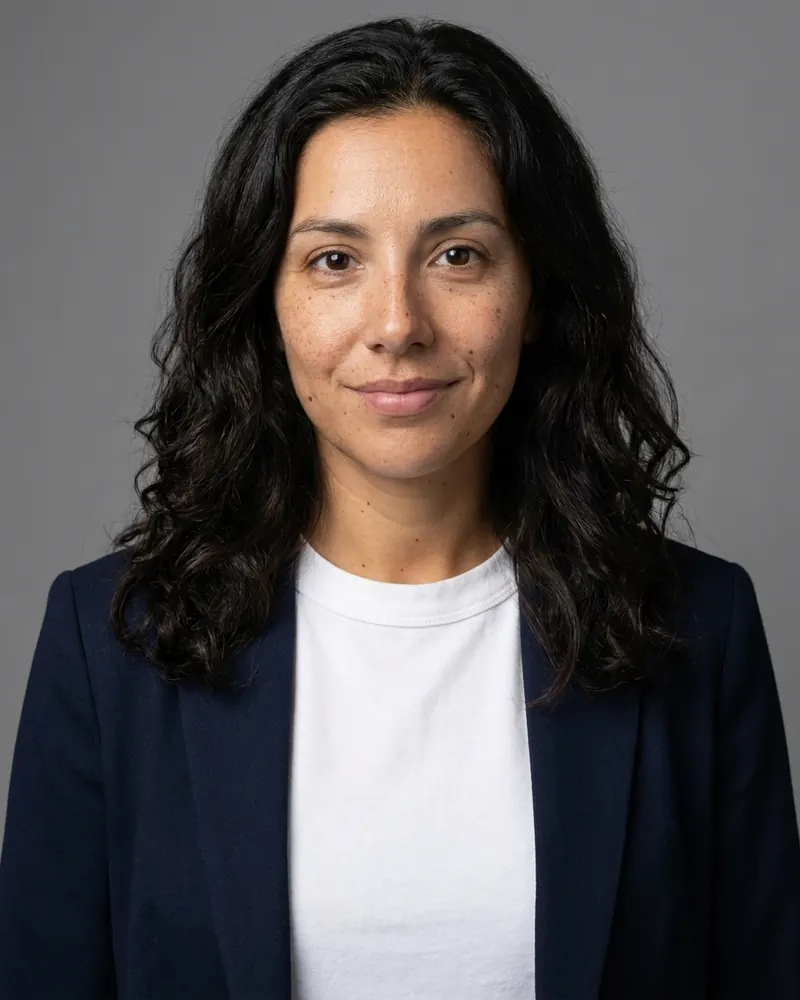 Navy blazer on a grey backdrop