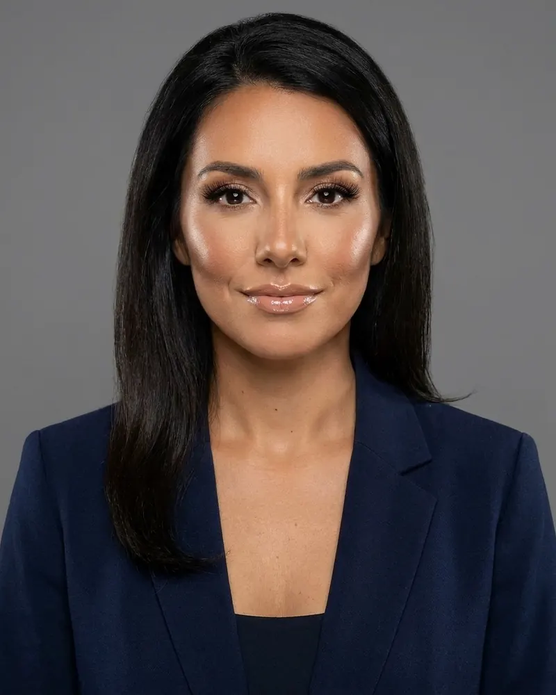 The same woman after heavy beauty retouching