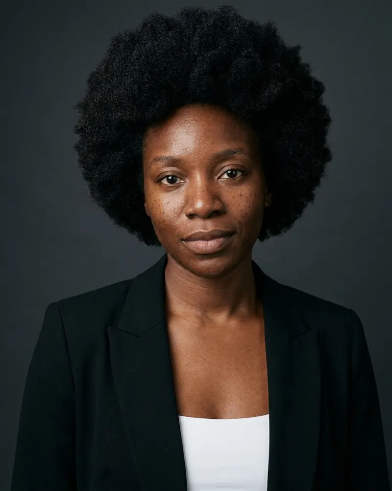 Executive look with a rim light on the hair