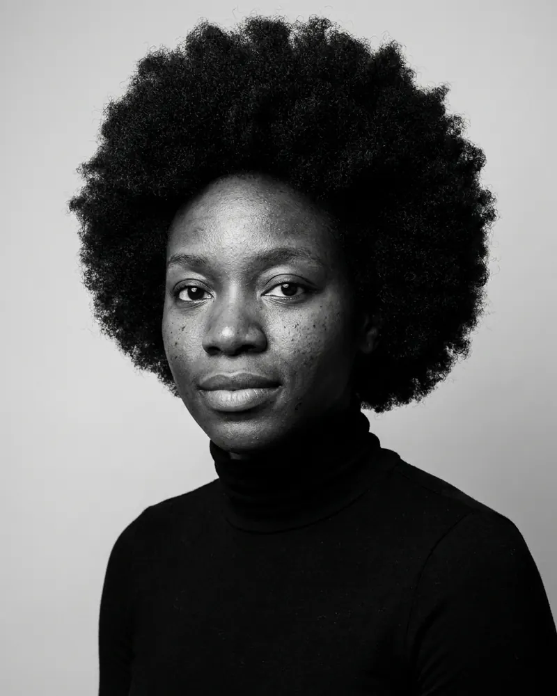 Black and white portrait