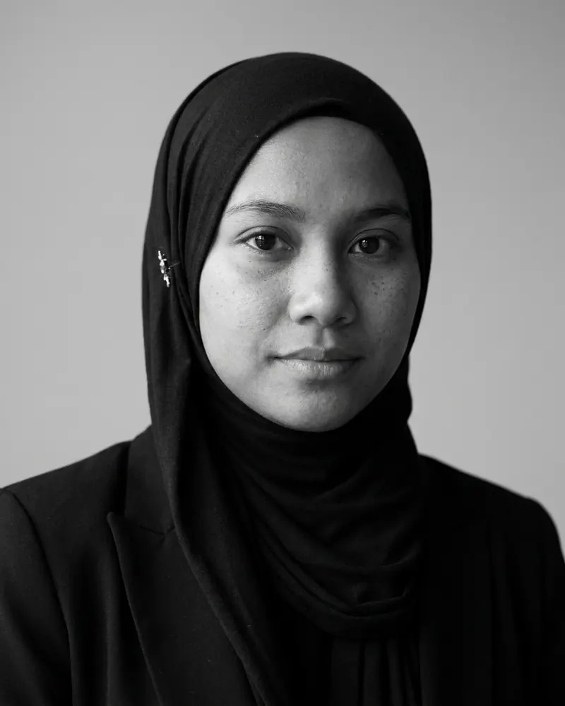 Black and white portrait